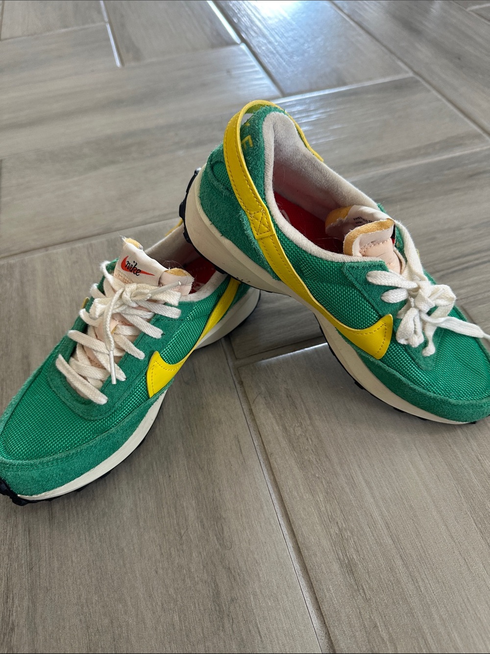 Nike Green and Yellow Low-Top Sneakers